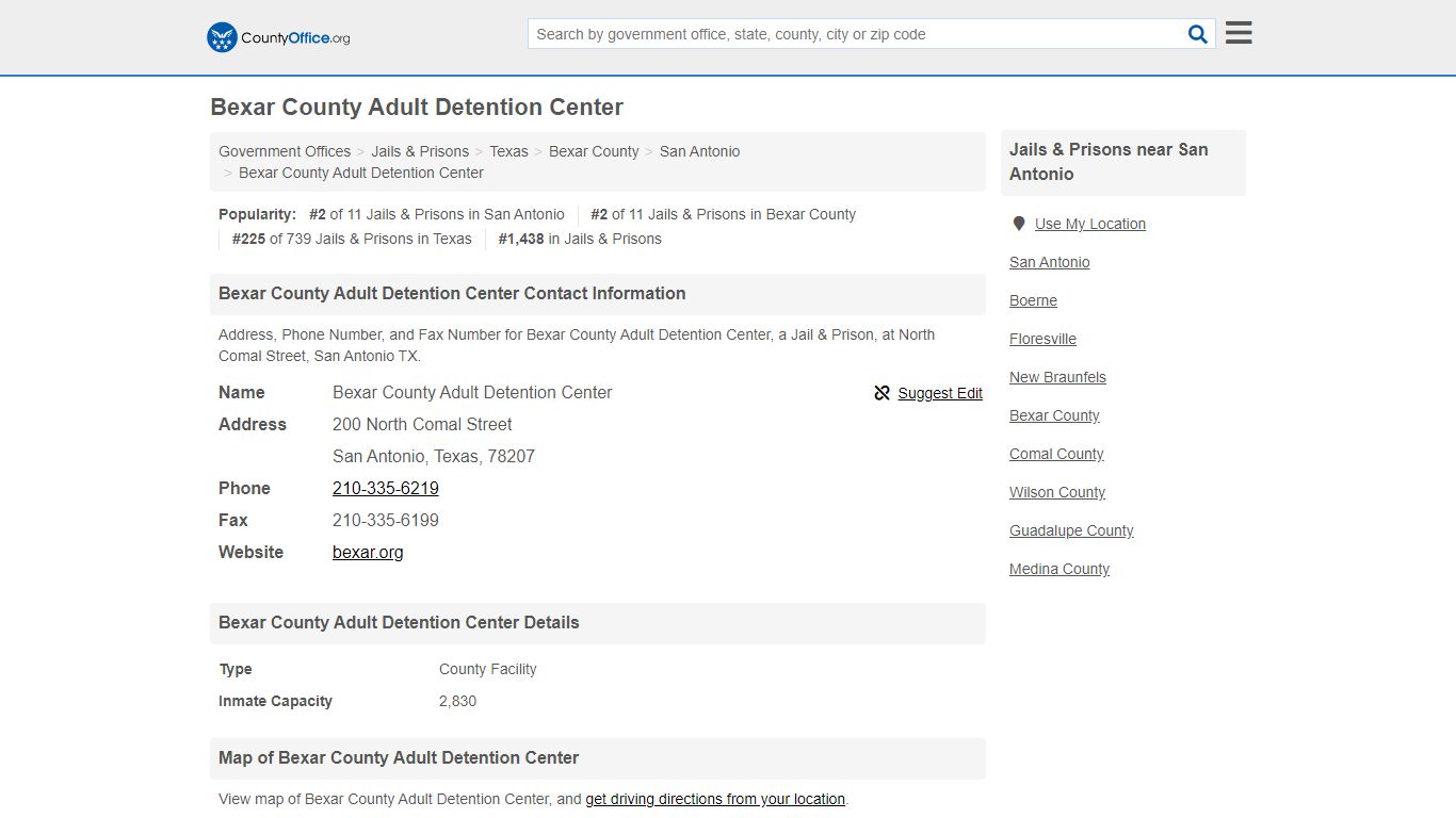 Bexar County Adult Detention Center - San Antonio, TX ...